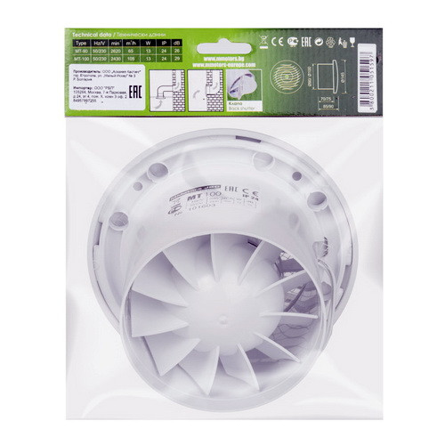 Бытовой вентилятор MMotors МТ 100 круглый, белый Бытовой вентилятор MMotors МТ 100 круглый, белый