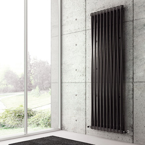 Стальной трубчатый радиатор отопления IRSAP TESI 21800 T30 8 секций, чёрный, RAL 9005
