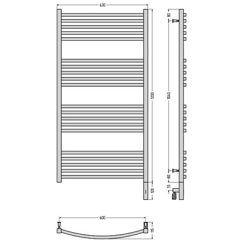 Электрический полотенцесушитель Сунержа Аркус 3.0 1200х600 МЭМ правый (Без покрытия) Электрический полотенцесушитель Сунержа Аркус 3.0 1200х600 МЭМ правый (Без покрытия)