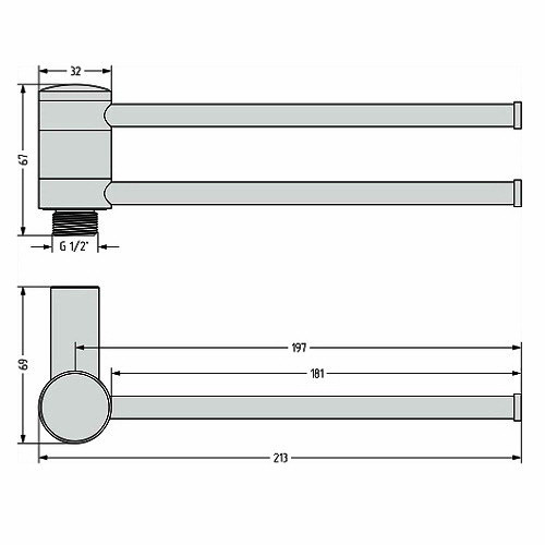 Полотенцедержатель Сунержа 360 / L 200 (Без покрытия) Полотенцедержатель Сунержа 360 / L 200 (Без покрытия)