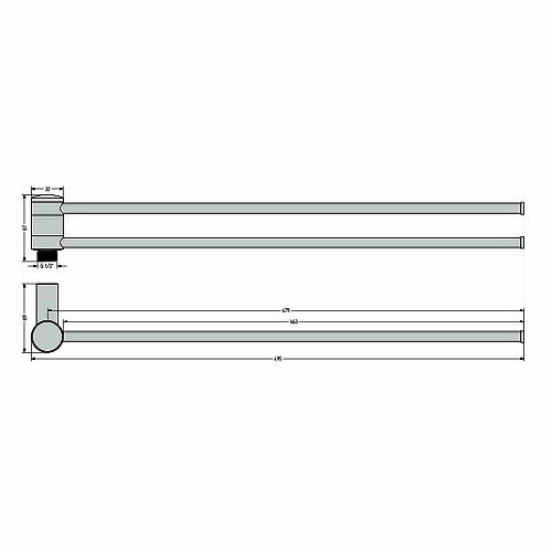 Полотенцедержатель Сунержа 360 / L 500 (Без покрытия) Полотенцедержатель Сунержа 360 / L 500 (Без покрытия)