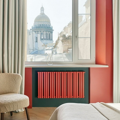 Стальной трубчатый радиатор отопления Empatiko Takt S1-472-1750 Scarlet Red Стальной трубчатый радиатор отопления Empatiko Takt S1-472-1750 Scarlet Red