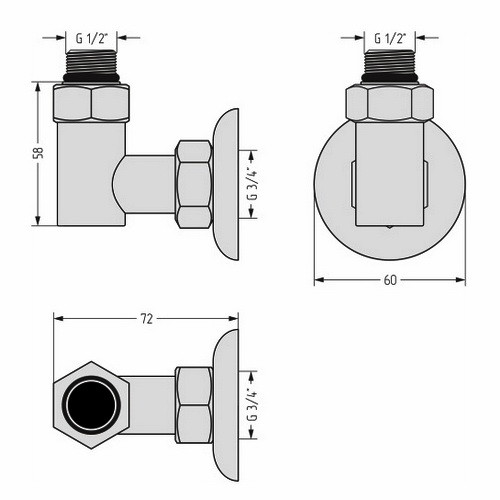 Набор комплектующих для ПС Стилье (G 1/2" НР х G 3/4" НГ) 2 шт (Без покрытия) Набор комплектующих для ПС Стилье (G 1/2" НР х G 3/4" НГ) 2 шт (Без покрытия)