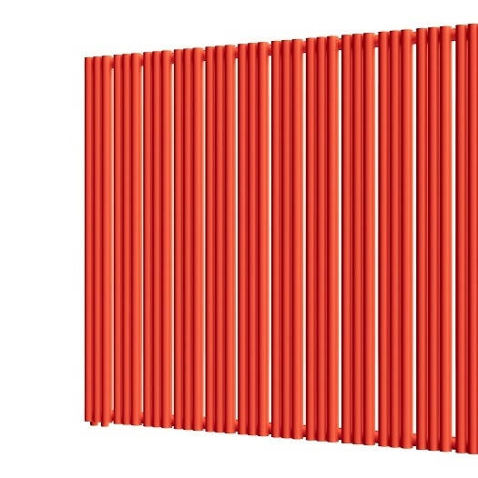 Стальной трубчатый радиатор отопления Empatiko Takt L1-1552-1750 Scarlet Red