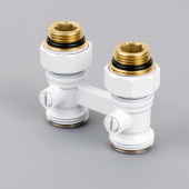 Узел нижнего подключения Delta проходной G 3/4 x 1/2 D=50 MM  (Белый глянцевый)  Узел нижнего подключения Delta проходной G 3/4 x 1/2 D=50 MM  (Белый глянцевый)