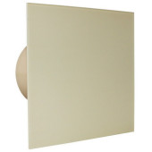 Бытовой вентилятор MMotors JSC MM-P UE 100, сверхтихий, стекло квадрат, слоновая кость